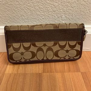 Coach Signature Stripe Large Wallet
